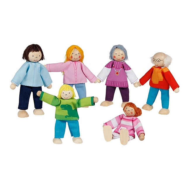 Biegepuppen Moderne Familie, 6 teilig